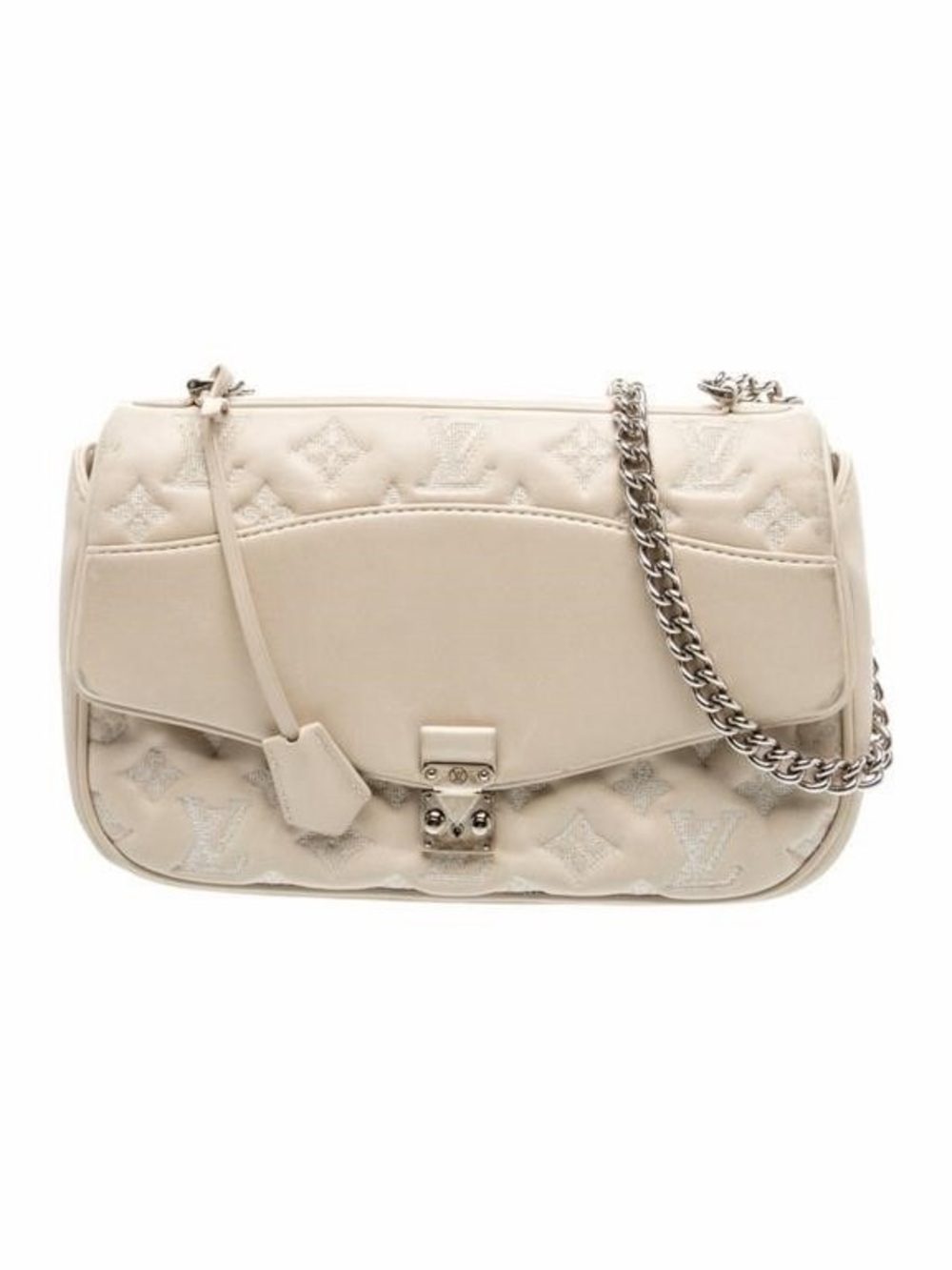 Louis Vuitton Cream Monogram Chain Shoulder Bag